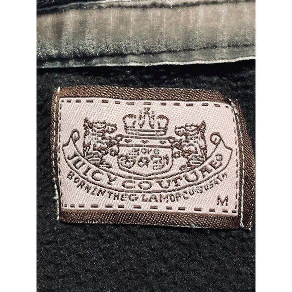 Juicy Couture Women's Hoodie "It's Me Juicy!" Graphic Size M Black WORN BLEACHED - Picture 4 of 8